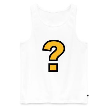 Question mark - Men's Premium Organic Tank Top - white - Front - AI Model Male 178 light (178cm)