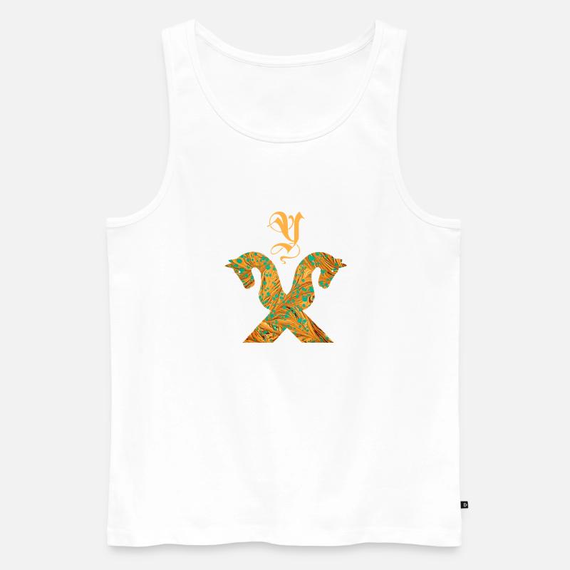 pferdegiebel e 95 y - Männer Premium Bio Tank Top - Weiß