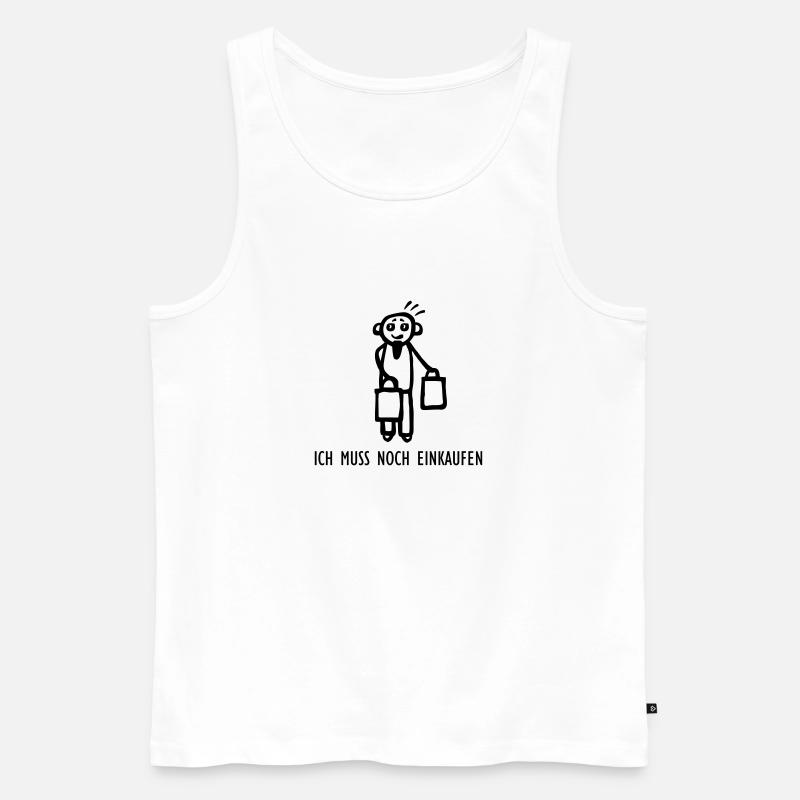 Muss noch einkaufen - Männer Premium Bio Tank Top - Weiß