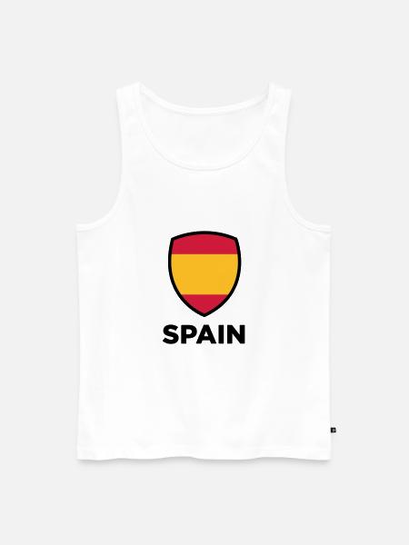National Flag of Spain - Men's Premium Organic Tank Top - white