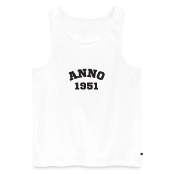 Anno 1951 Birthday Year of birth - Men's Premium Organic Tank Top - white - Front - Michal (187cm)