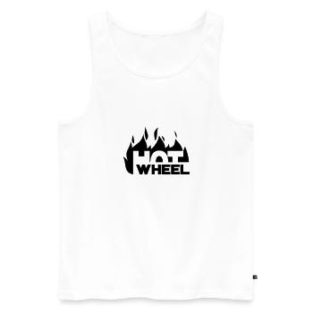 hot_wheel - Men's Premium Organic Tank Top - white - Front - AI Model Male 178 light (178cm)