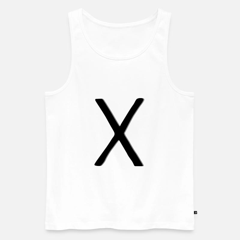 X - Männer Premium Bio Tank Top - Weiß