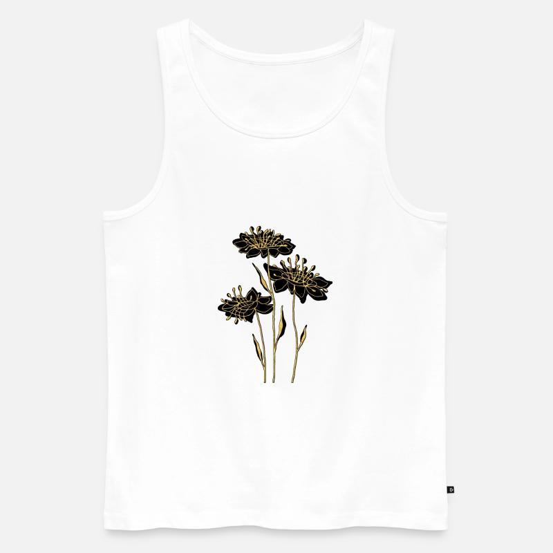 Blumen - Männer Premium Bio Tank Top - Weiß
