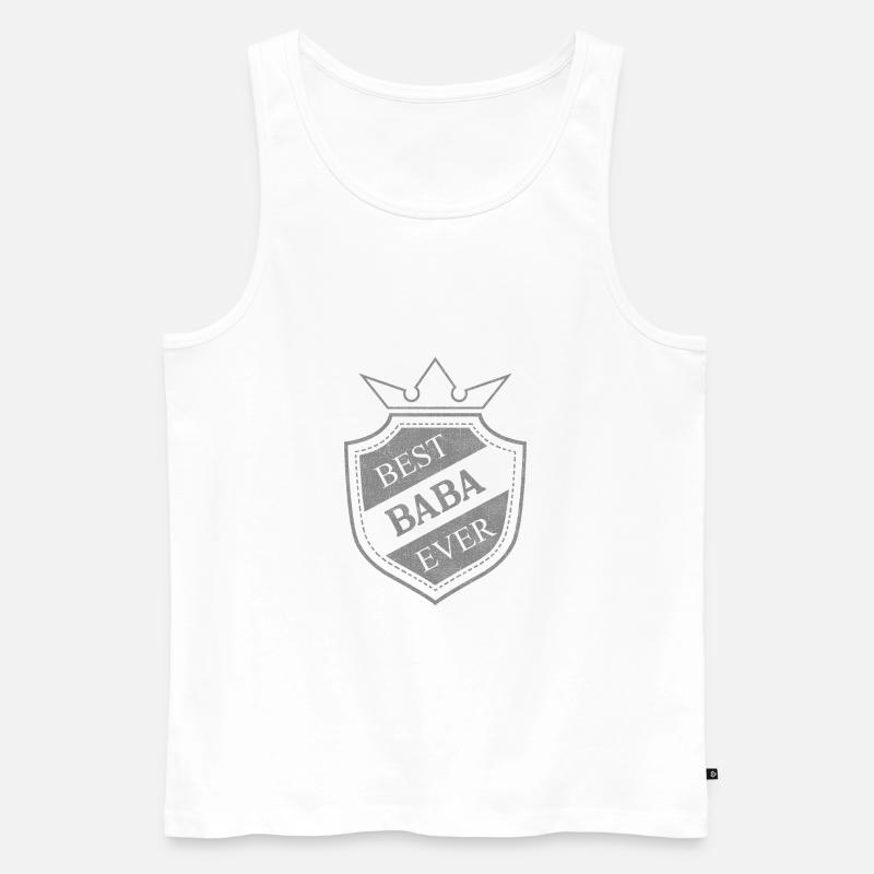 Baba - Männer Premium Bio Tank Top - Weiß