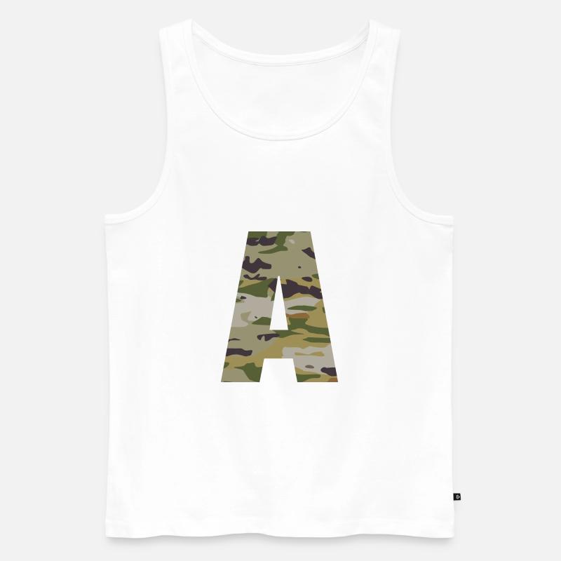 Tarnbuchstabe A - Männer Premium Bio Tank Top - Weiß