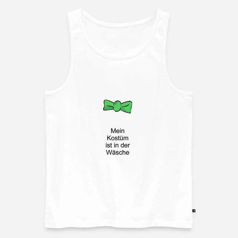 Fasching Fliege - Männer Premium Bio Tank Top - Weiß