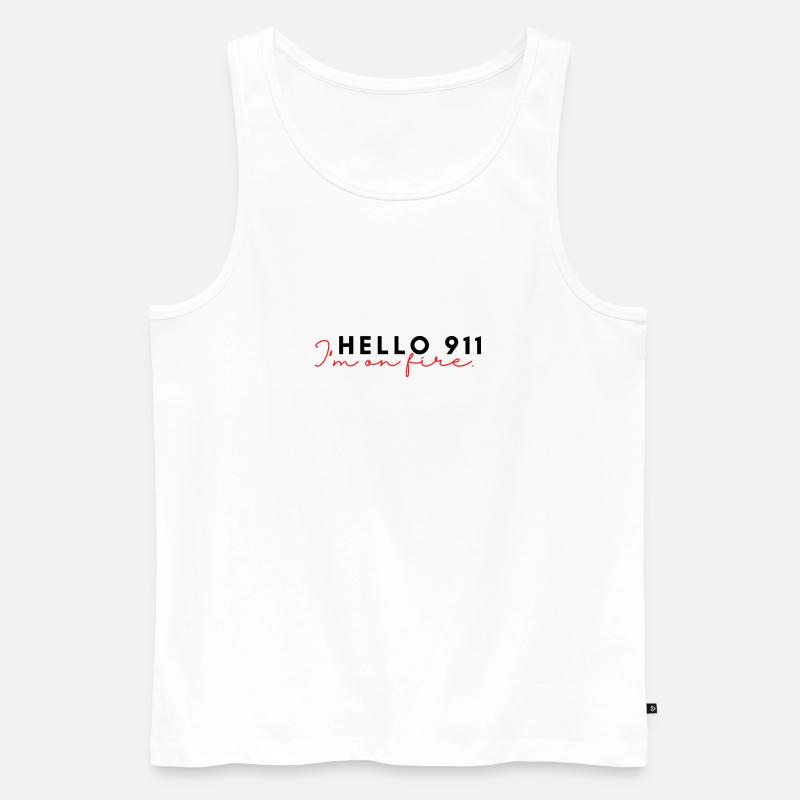 Fire - Männer Premium Bio Tank Top - Weiß