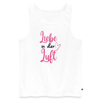 "Liebe in der Luft" Valentinstagsdesign für Paare - Männer Premium Bio Tank Top - Weiß - Vorne - Michal (187cm)