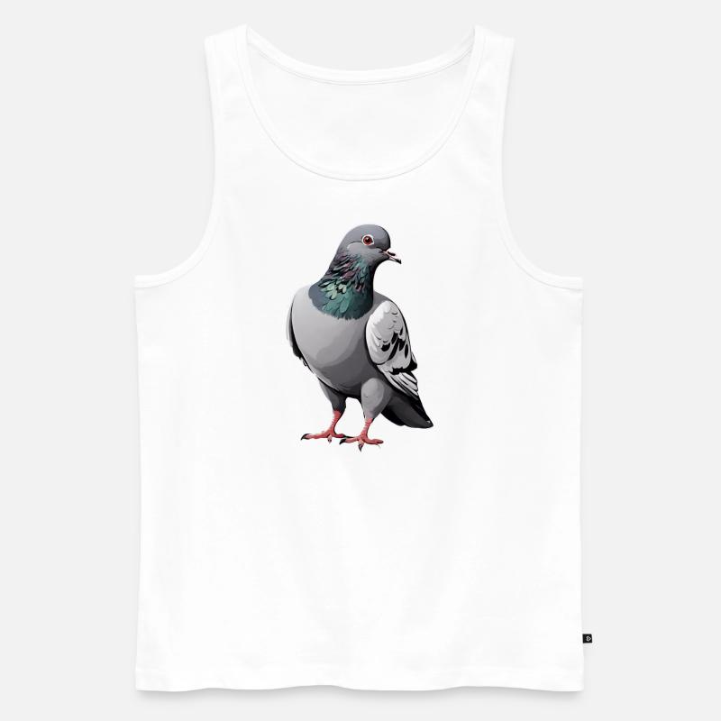 Taube - Männer Premium Bio Tank Top - Weiß
