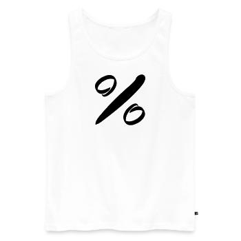 Percent icon. % sign. Hand drawn. - Men's Premium Organic Tank Top - white - Front - AI Model Male 178 light (178cm)