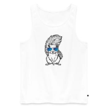 Écureuil 🐿️ - Débardeur bio Premium Homme - blanc - Devant - Michal (187cm)