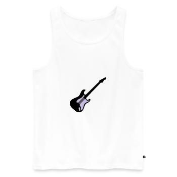 Guitare - Débardeur bio Premium Homme - blanc - Devant - Michal (187cm)