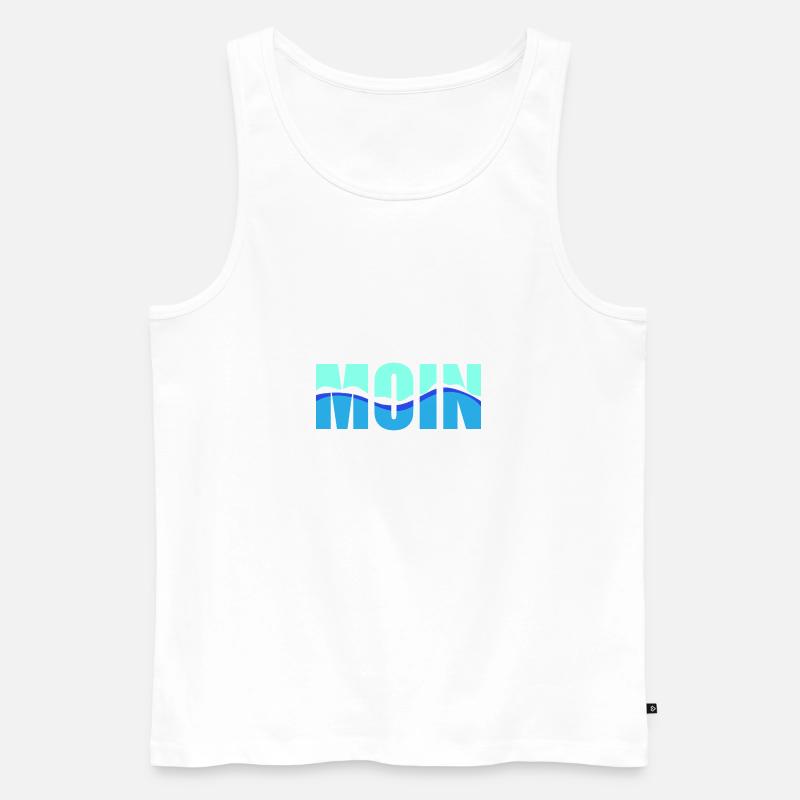 Moin - maritimes Design - Männer Premium Bio Tank Top - Weiß