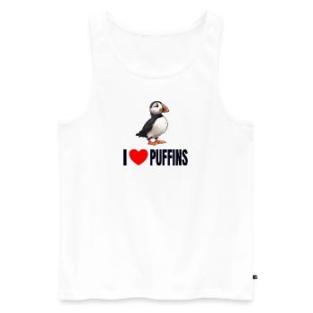 Papageientaucher Küstenvögel Papageientaucher - Männer Premium Bio Tank Top - Weiß - Vorne - Michal (187cm)