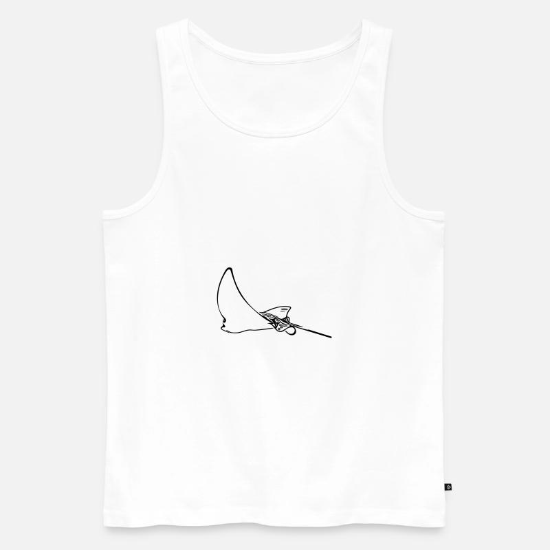 Adlerrochen - Männer Premium Bio Tank Top - Weiß