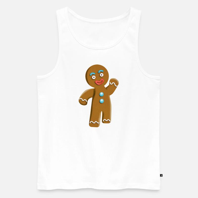 Süsser Lebkuchenmann - Männer Premium Bio Tank Top - Weiß