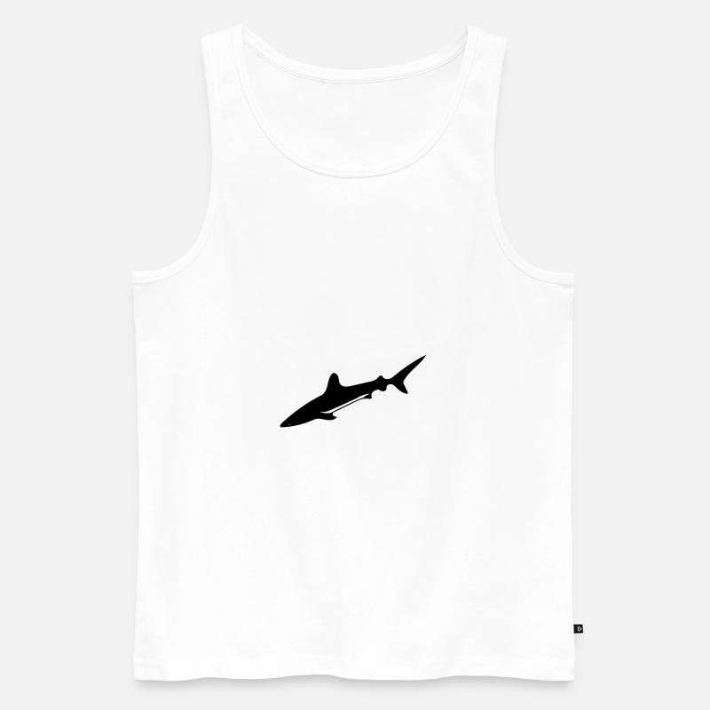 Hai - Vector Design - Männer Premium Bio Tank Top - Weiß
