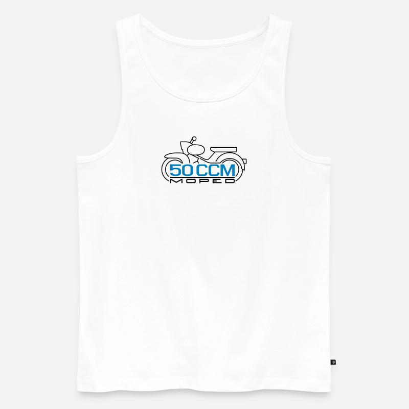 50ccm Moped Star Emblem v.2 - Männer Premium Bio Tank Top - Weiß