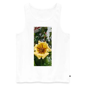 Belle fleur jaune - Débardeur bio Premium Homme - blanc - Devant - Michal (187cm)