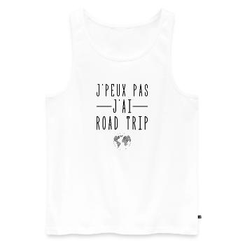 J'peux Pas J'ai Road Trip - Débardeur bio Premium Homme - blanc - Devant - AI Model Male 178 light (178cm)