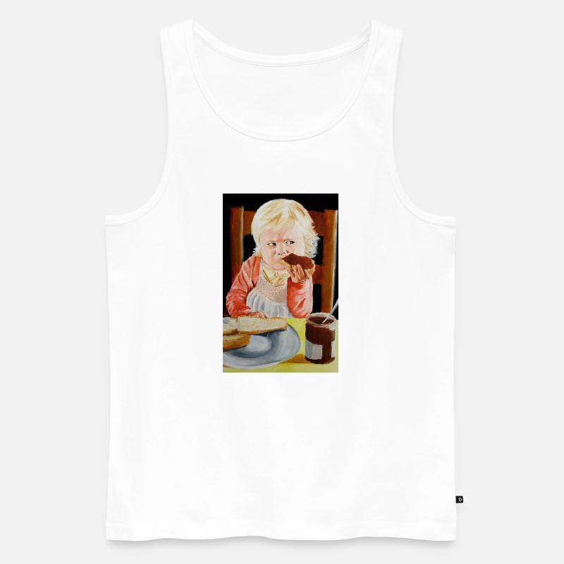 Grumpy kid - Männer Premium Bio Tank Top - Weiß
