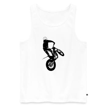 Trial - Männer Premium Bio Tank Top - Weiß - Vorne - AI Model Male 178 light (178cm)