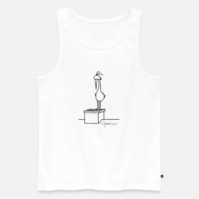Dachvogel © Chyropterum Innoxius - Männer Premium Bio Tank Top - Weiß