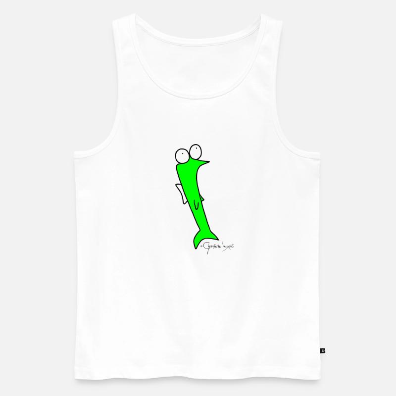 Plötzfisch - Piscis Rutilus - Männer Premium Bio Tank Top - Weiß