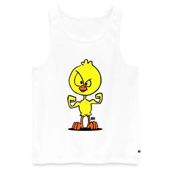 Puissance des poussins - Débardeur bio Premium Homme - blanc - Devant - Michal (187cm)
