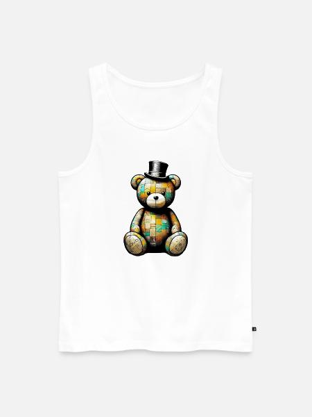 Bamse Bamse Top Hat - Herre Premium økologisk tanktop - hvid