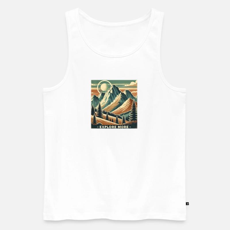 Explore more - Männer Premium Bio Tank Top - Weiß