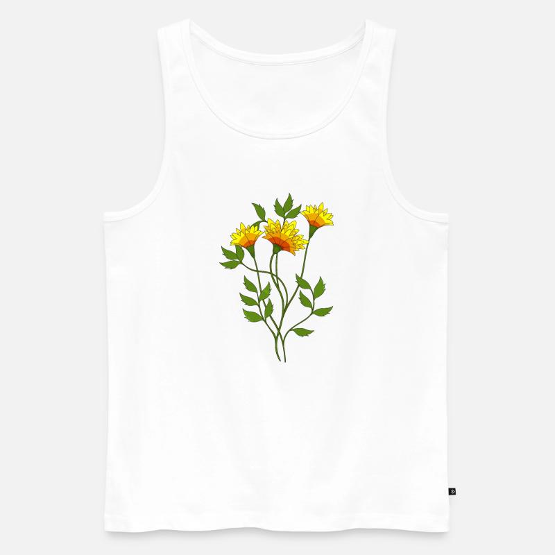 Blumen - Männer Premium Bio Tank Top - Weiß