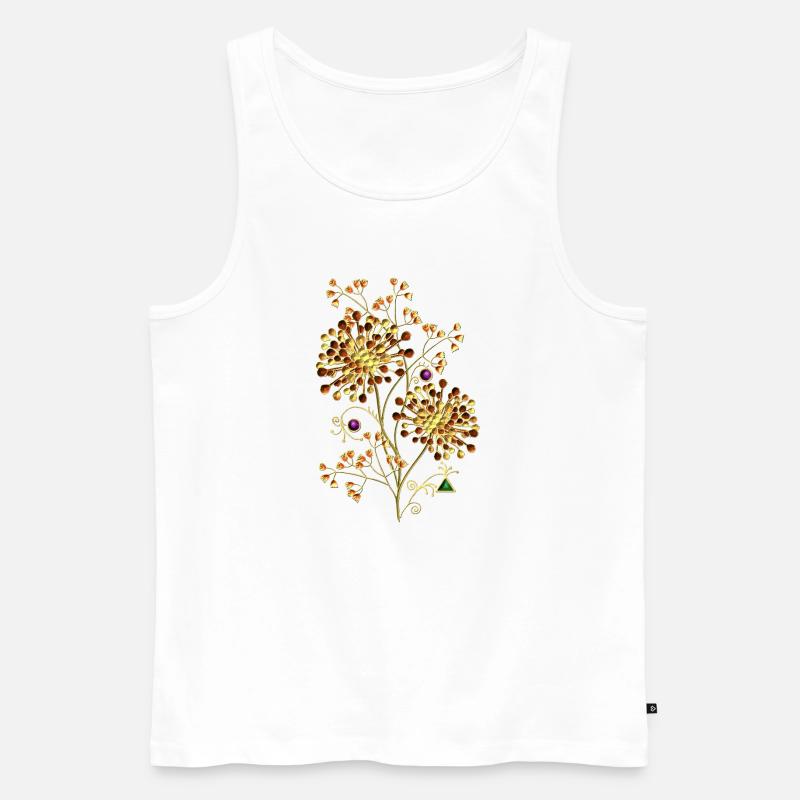 Blumen - Männer Premium Bio Tank Top - Weiß