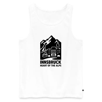 Innsbruck Au cœur des Alpes - Débardeur bio Premium Homme - blanc - Devant - Michal (187cm)