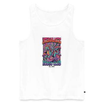 Journey to Planet Groove - Men's Premium Organic Tank Top - white - Front - AI Model Male 178 light (178cm)