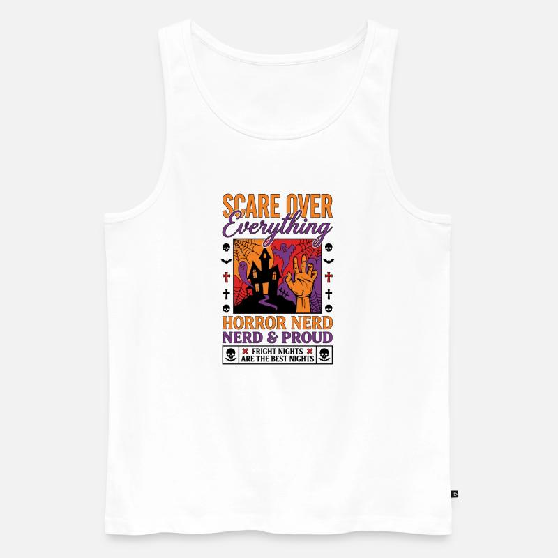 Horror Nerd Pride Design - Men's Premium Organic Tank Top - white