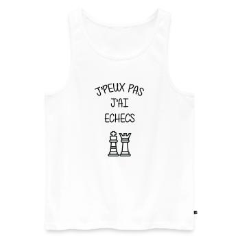 I Can't I Have Chess Humor Club - Men's Premium Organic Tank Top - white - Front - AI Model Male 178 light (178cm)