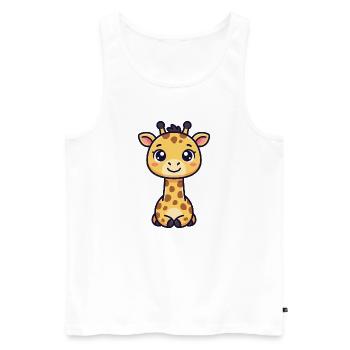 Girafe Chibi - Débardeur bio Premium Homme - blanc - Devant - Michal (187cm)