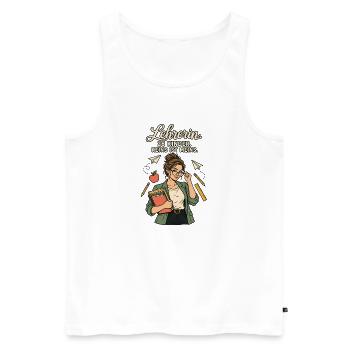 Lehrerin 28 Kinder keins meins - Männer Premium Bio Tank Top - Weiß - Vorne - Michal (187cm)