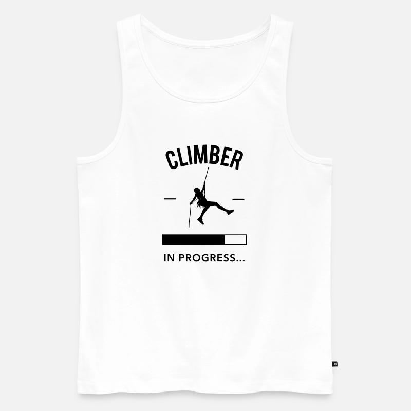 Climber in Progress - Männer Premium Bio Tank Top - Weiß