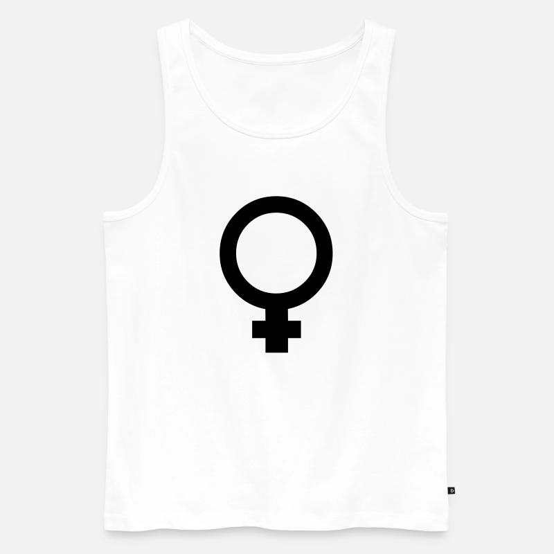 Weiblich Symbol - Männer Premium Bio Tank Top - Weiß