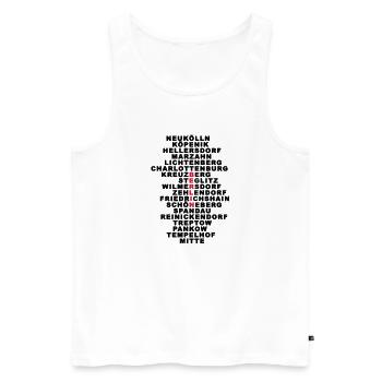 Berlin - Männer Premium Bio Tank Top - Weiß - Vorne - Michal (187cm)