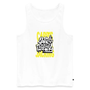 Carp's graff "CARP'S JACKING" - Men's Premium Organic Tank Top - white - Front - AI Model Male 178 light (178cm)