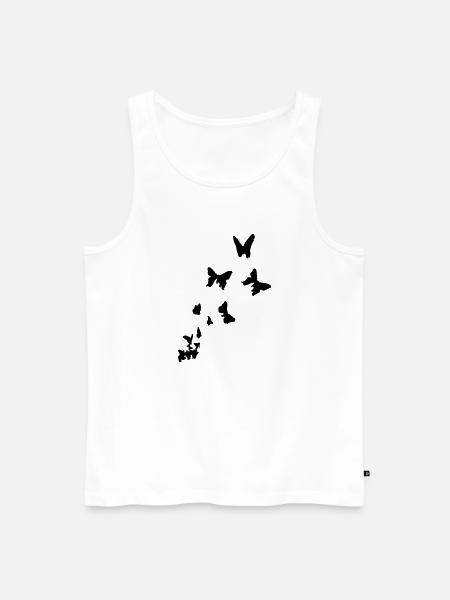 butterfly - schmetterlinge - Männer Premium Bio Tank Top - Weiß