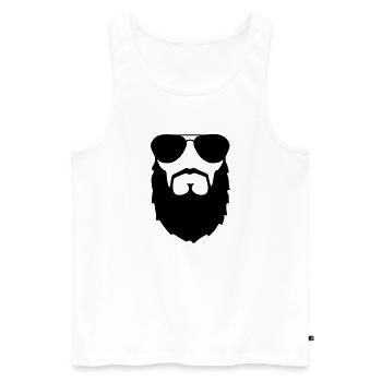 bärtig muslim boss sir gentleman hipster geek - Männer Premium Bio Tank Top - Weiß - Vorne - AI Model Male 178 light (178cm)