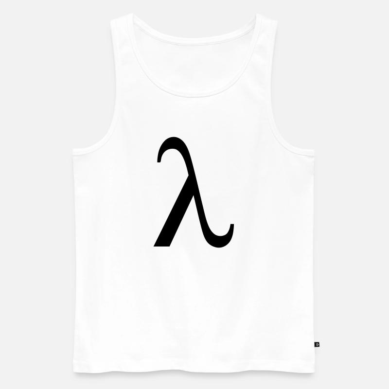 Lambda - Men's Premium Organic Tank Top - white