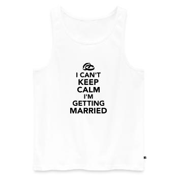 Junggesellenabschied - Männer Premium Bio Tank Top - Weiß - Vorne - Michal (187cm)