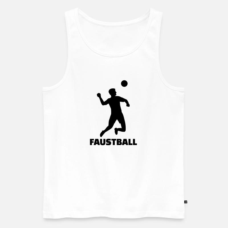 Faustball - Männer Premium Bio Tank Top - Weiß