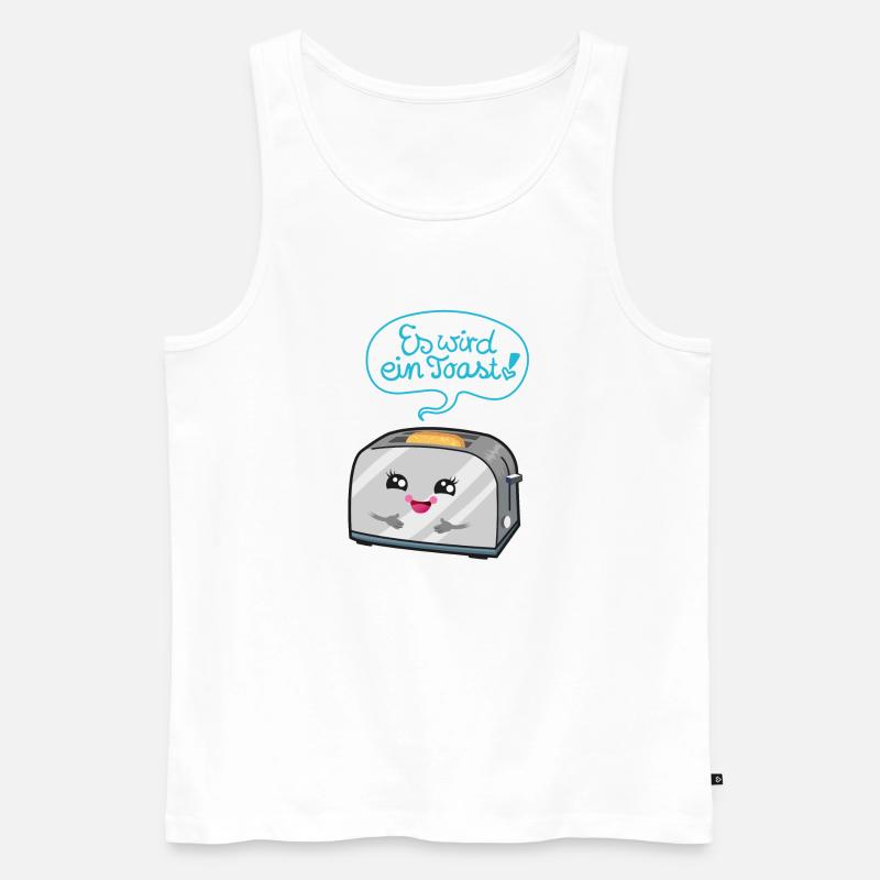 Es wird ein Toast! - Männer Premium Bio Tank Top - Weiß
